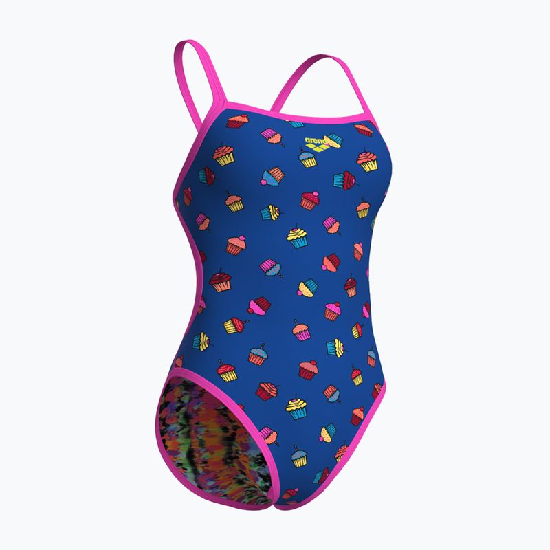Costume da bagno intero donna arena Costume da bagno reversibile Challenge Back royal multi/shocking pink 6