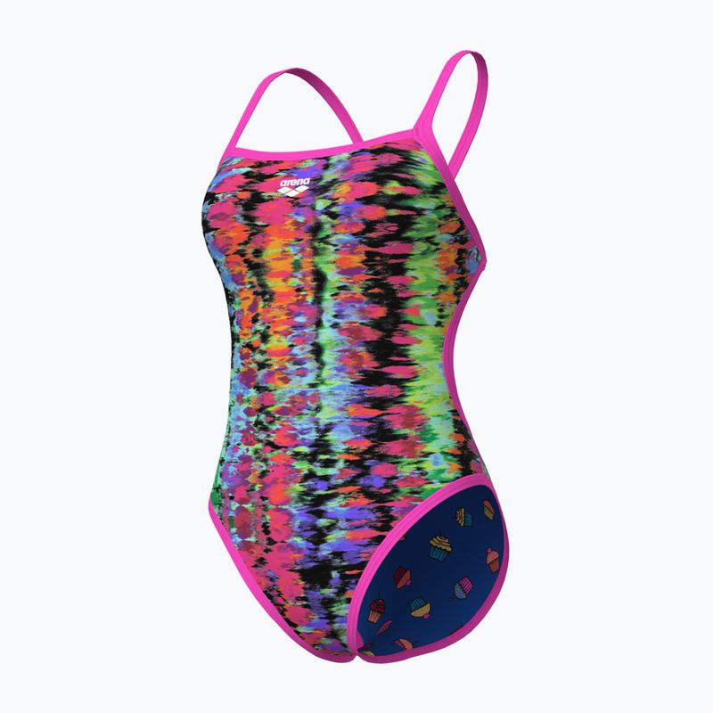 Costume da bagno intero donna arena Costume da bagno reversibile Challenge Back royal multi/shocking pink 7
