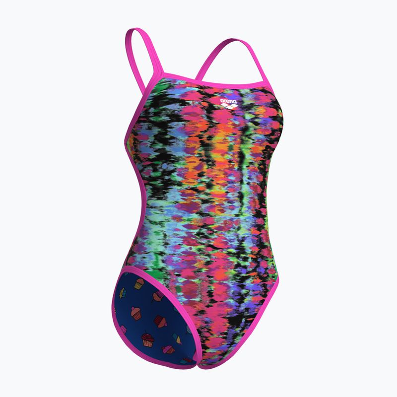 Costume da bagno intero donna arena Costume da bagno reversibile Challenge Back royal multi/shocking pink 8