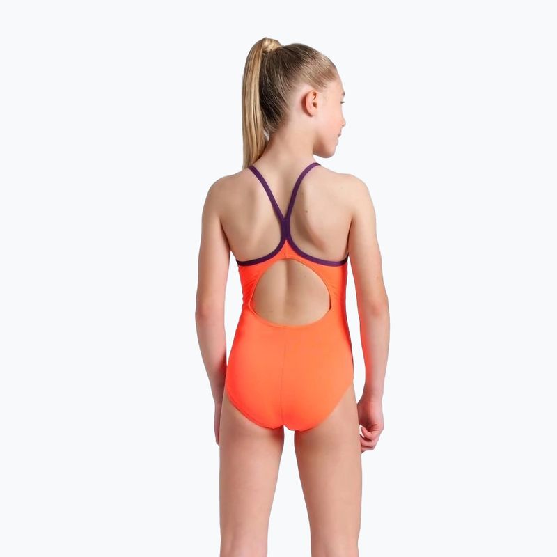Costume intero Arena Star Graphic Lightdrop Back corallo brillante / prugna per bambino 3