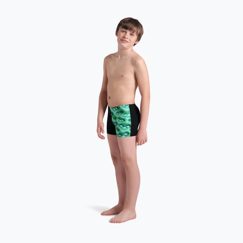 Boxer da nuoto per bambini arena Foam Swim Short nero/verde morbido multi 6