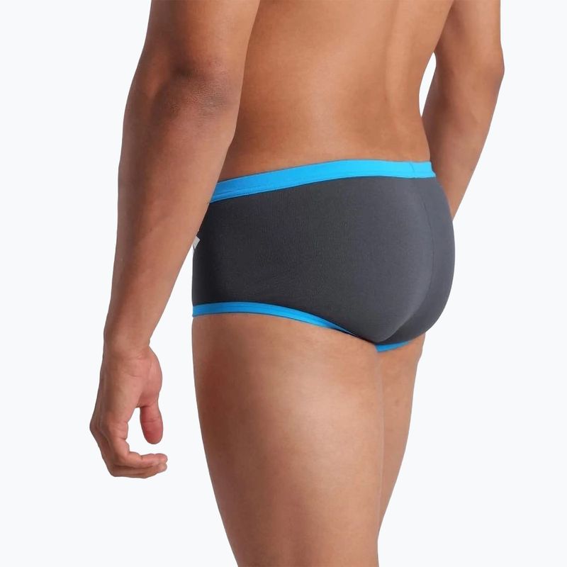 Boxer nuoto uomo arena One Low Waist Short Big Logo asfalto/turchese 5