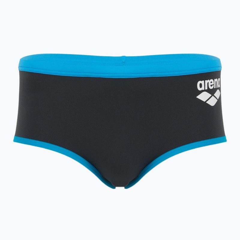 Boxer nuoto uomo arena One Low Waist Short Big Logo asfalto/turchese