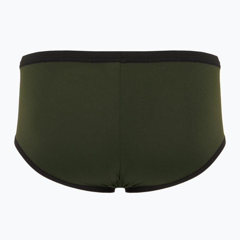 Boxer da bagno da uomo arena One Low Waist Short Big Logo dark sage/nero 2