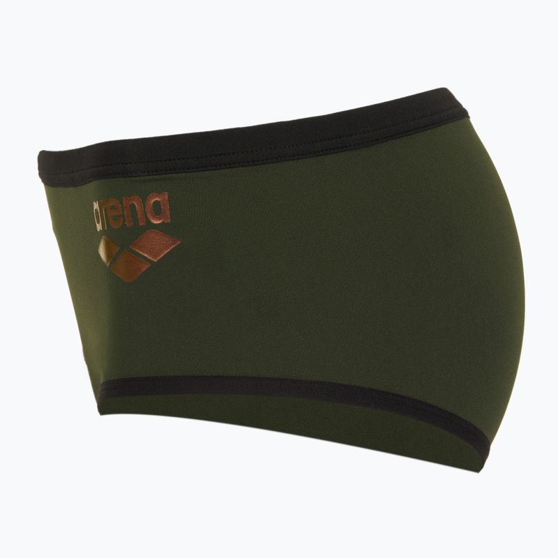 Boxer da bagno da uomo arena One Low Waist Short Big Logo dark sage/nero 3