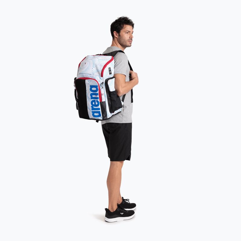 Arena Spiky III 45 l Zaino da nuoto Allover fireflow / bianco 10