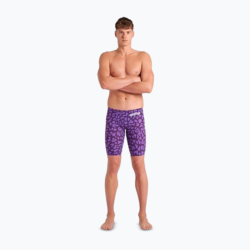 Uomo arena Powerskin Carbon Air2 LE Jammer leopardato viola jammer da nuoto 2