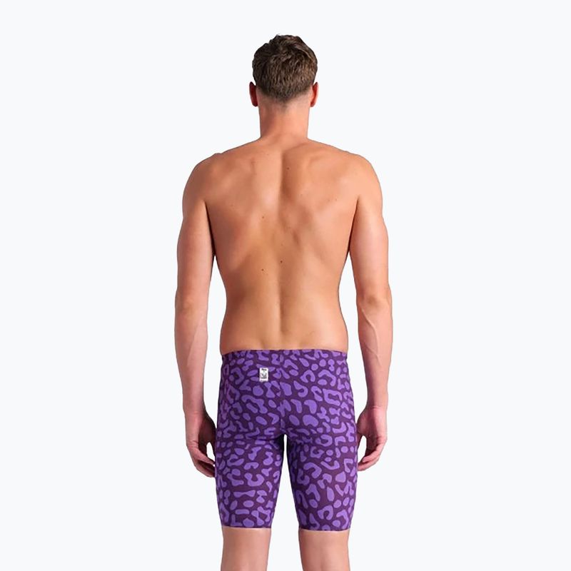 Uomo arena Powerskin Carbon Air2 LE Jammer leopardato viola jammer da nuoto 3