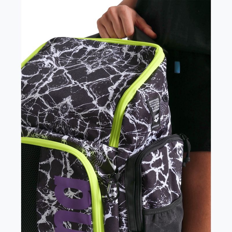 Zaino da nuoto Arena Spiky III 45 l Allover bianco/nero 5