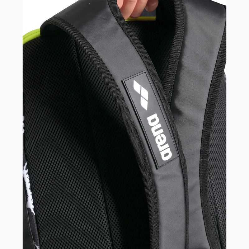 Zaino da nuoto Arena Spiky III 45 l Allover bianco/nero 6