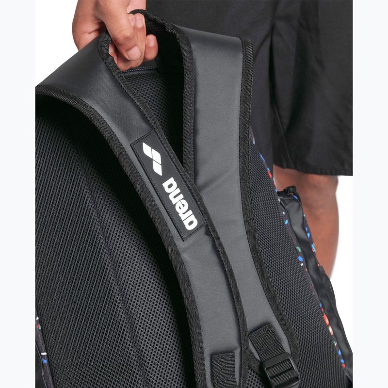 Zaino da nuoto Arena Spiky III 45 l Allover coriandoli neri 6