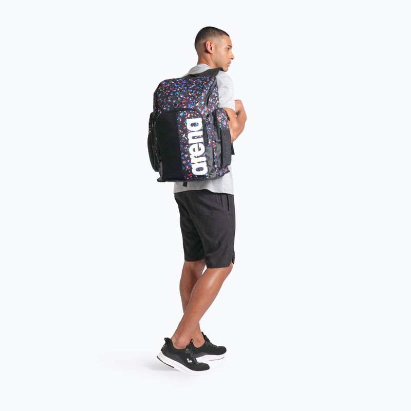 Zaino da nuoto Arena Spiky III 45 l Allover coriandoli neri 8