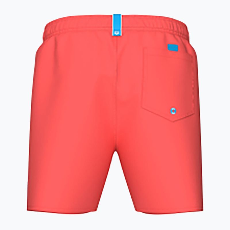 Pantaloncini da bagno arena Fundamentals Boxer R da uomo viola scuro/calipso corallo 2