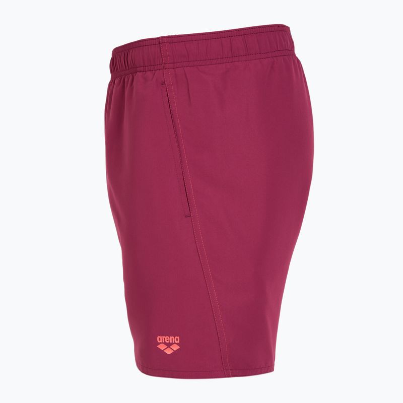 Pantaloncini da bagno arena Fundamentals Boxer R da uomo viola scuro/calipso corallo 3