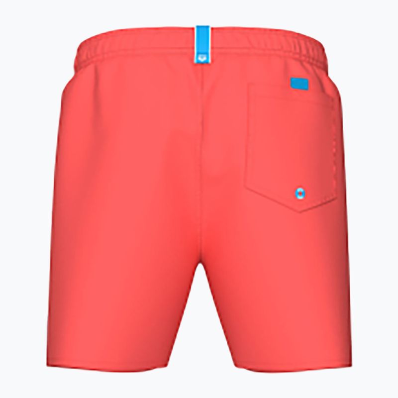 Pantaloncini da bagno arena Fundamentals Boxer R calypso corallo/viola scuro da uomo 2