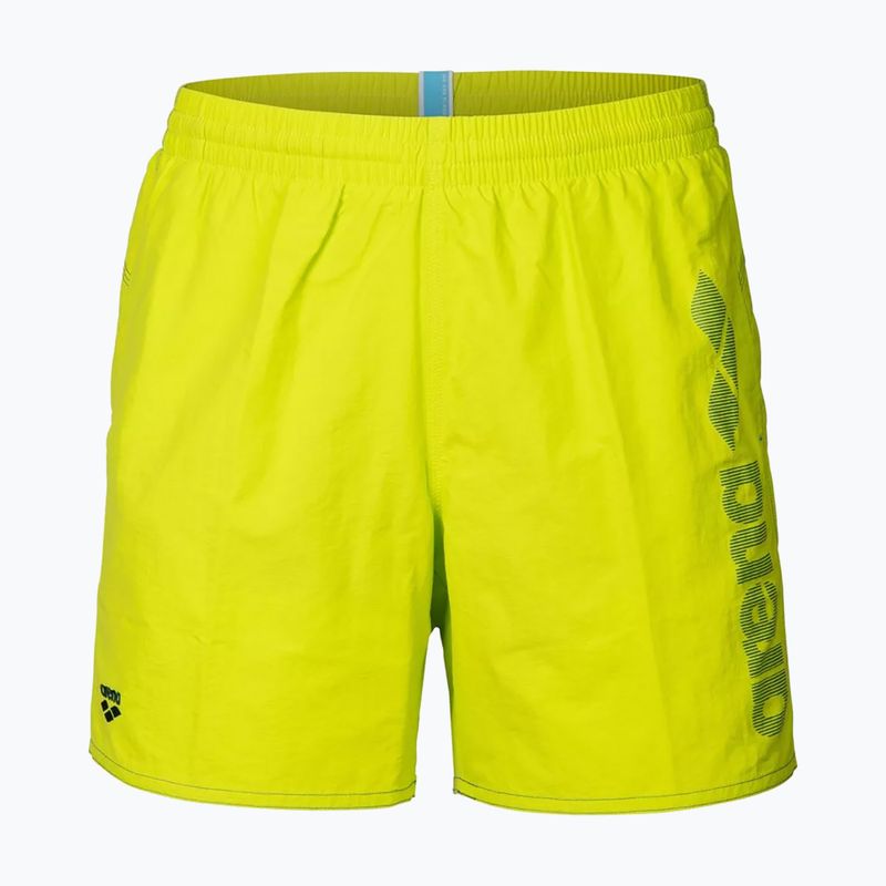 Pantaloncini da bagno da uomo arena Fundamentals Arena Logo Boxer R artic lime/mangrove