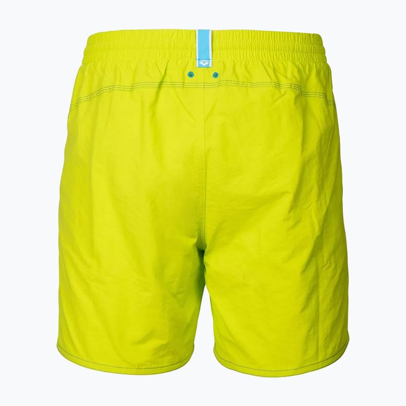 Pantaloncini da bagno da uomo arena Fundamentals Arena Logo Boxer R artic lime/mangrove 2