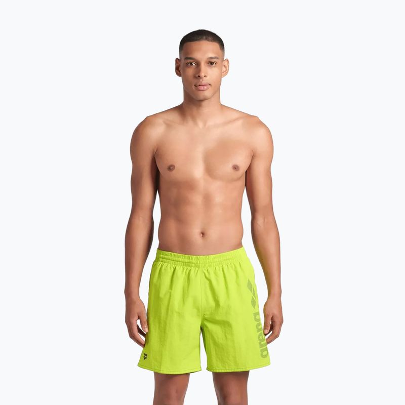 Pantaloncini da bagno da uomo arena Fundamentals Arena Logo Boxer R artic lime/mangrove 3