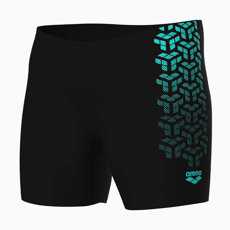 Uomo arena Kikko V Swim Mid Jammer Graphic nero/acqua boxer nuoto 4