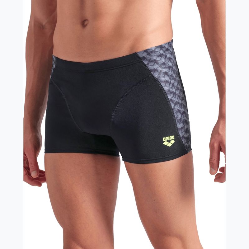 Uomo arena Monogram Swim Short nero/salvia scuro multi boxer 7