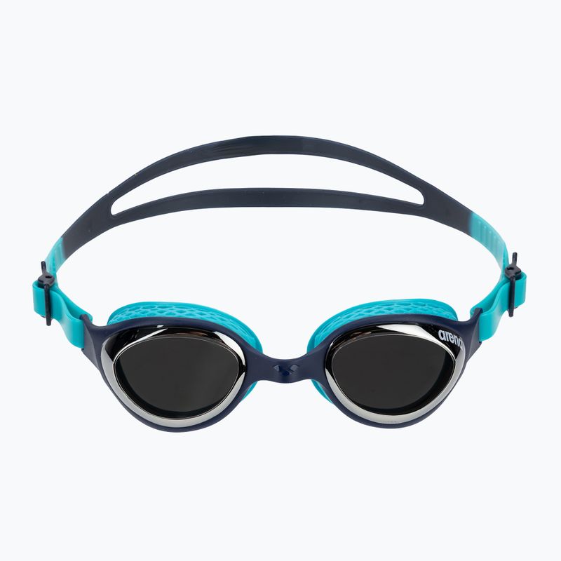 Occhialini da nuoto per bambini arena Air Jr Mirror argento/navy/acqua 2