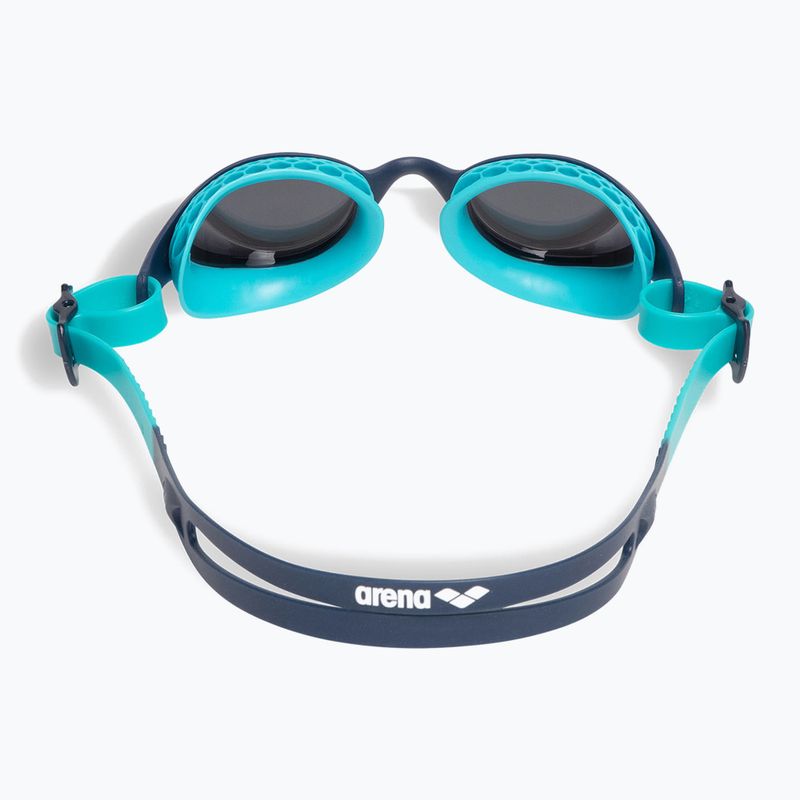 Occhialini da nuoto per bambini arena Air Jr Mirror argento/navy/acqua 3