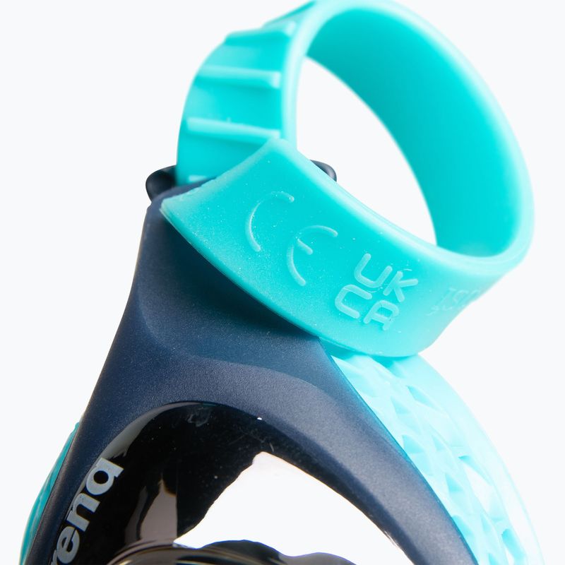 Occhialini da nuoto per bambini arena Air Jr Mirror argento/navy/acqua 7