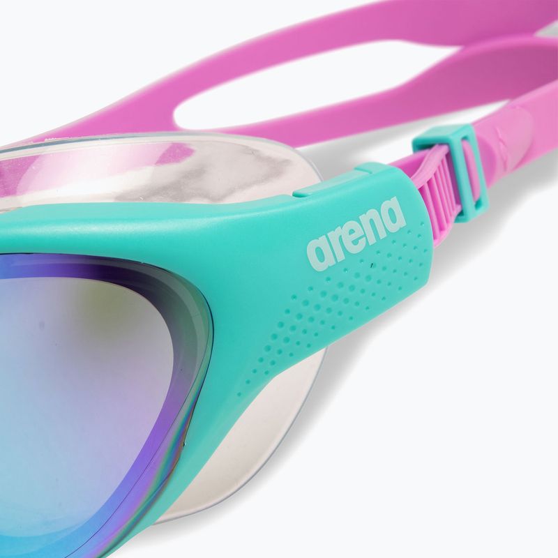 Occhialini da nuoto per bambini arena The One Mirror Jr blu/acqua/viola 5