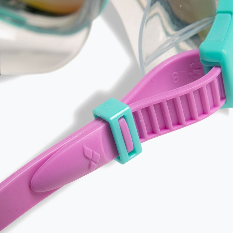 Occhialini da nuoto per bambini arena The One Mirror Jr blu/acqua/viola 7