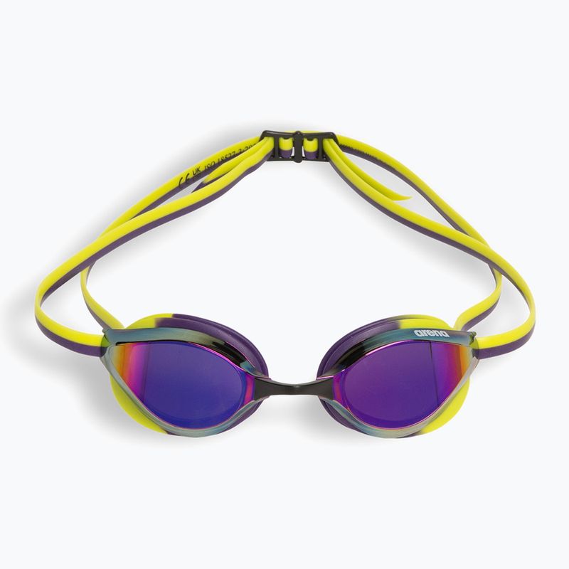 Occhiali da nuoto Arena Python Mirror viola/plum/artic lime 2