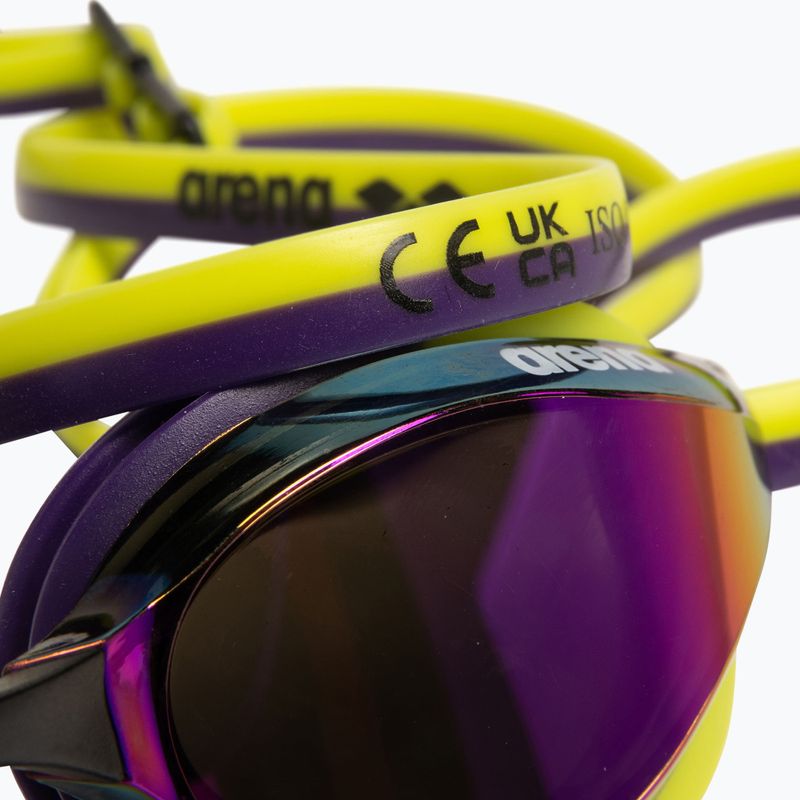 Occhiali da nuoto Arena Python Mirror viola/plum/artic lime 6