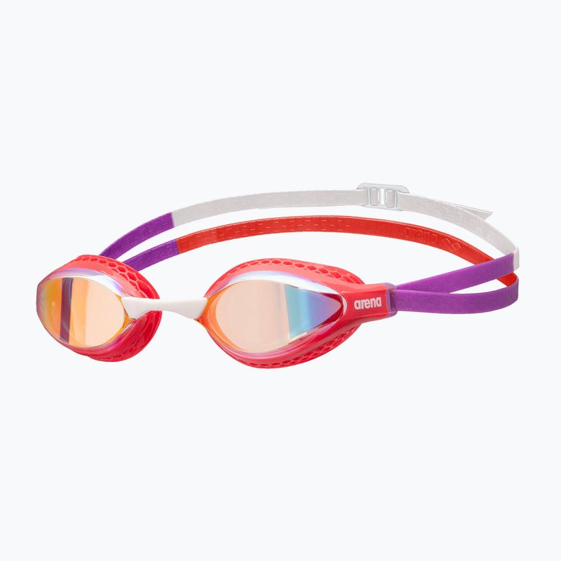 Occhiali da nuoto Arena Air-Speed Mirror giallo rame/corallo brillante/plum