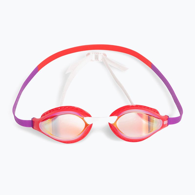 Occhiali da nuoto Arena Air-Speed Mirror giallo rame/corallo brillante/plum 2