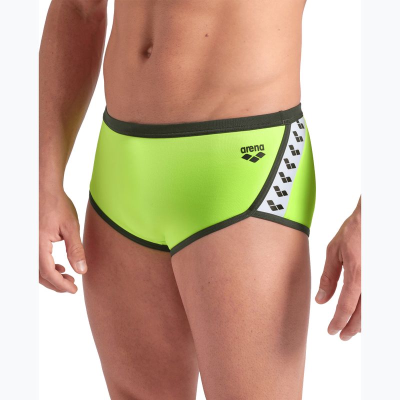 Slip da bagno a vita bassa da uomo arena Icons Swim Solid artic lime/dark sage 7