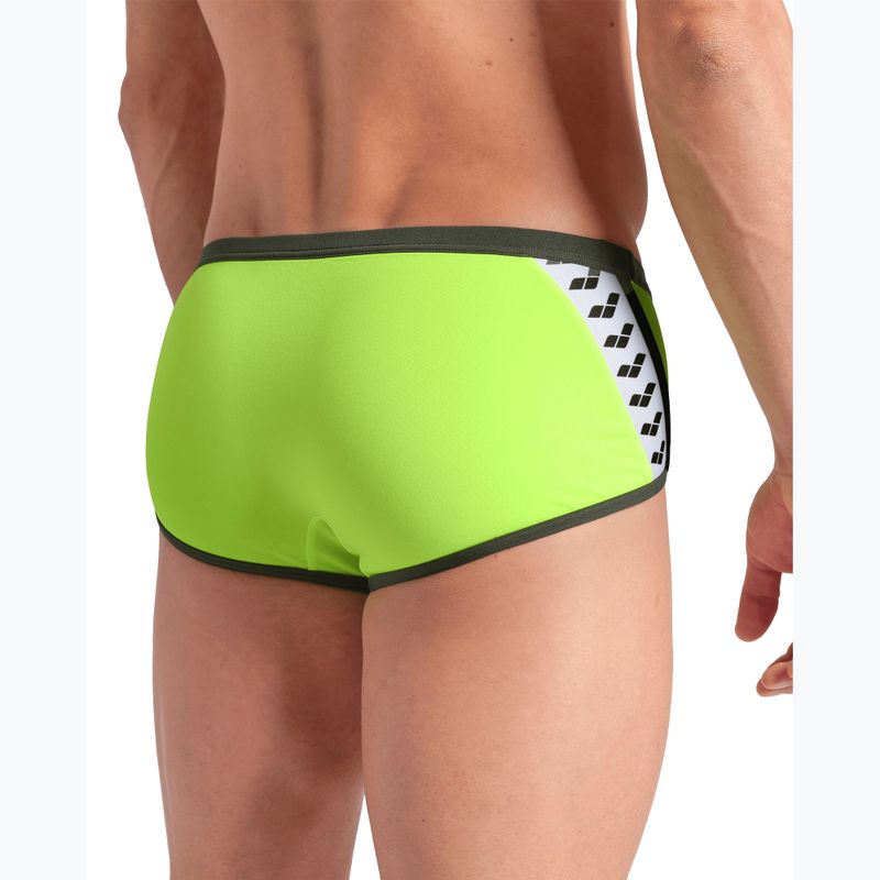 Slip da bagno a vita bassa da uomo arena Icons Swim Solid artic lime/dark sage 8