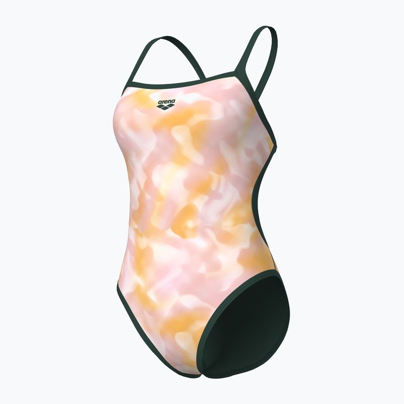 Costume da bagno intero donna arena Ao Rev Challenge Back multicolore/salvia scuro 4