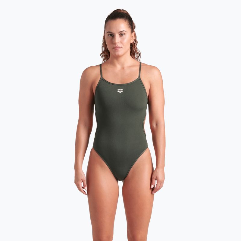 Costume da bagno intero donna arena Ao Rev Challenge Back multicolore/salvia scuro 6