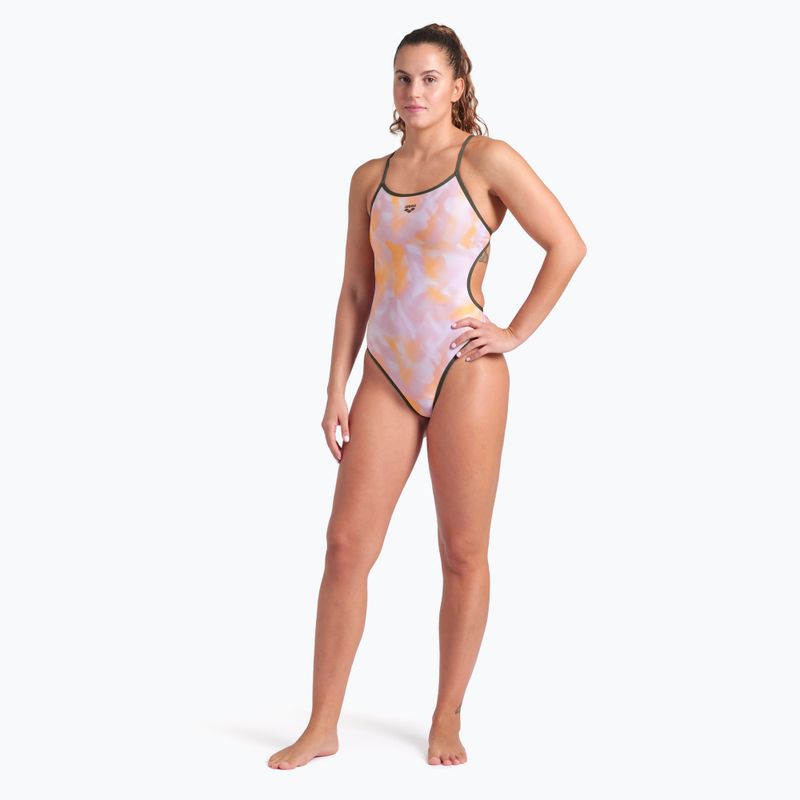 Costume da bagno intero donna arena Ao Rev Challenge Back multicolore/salvia scuro 7