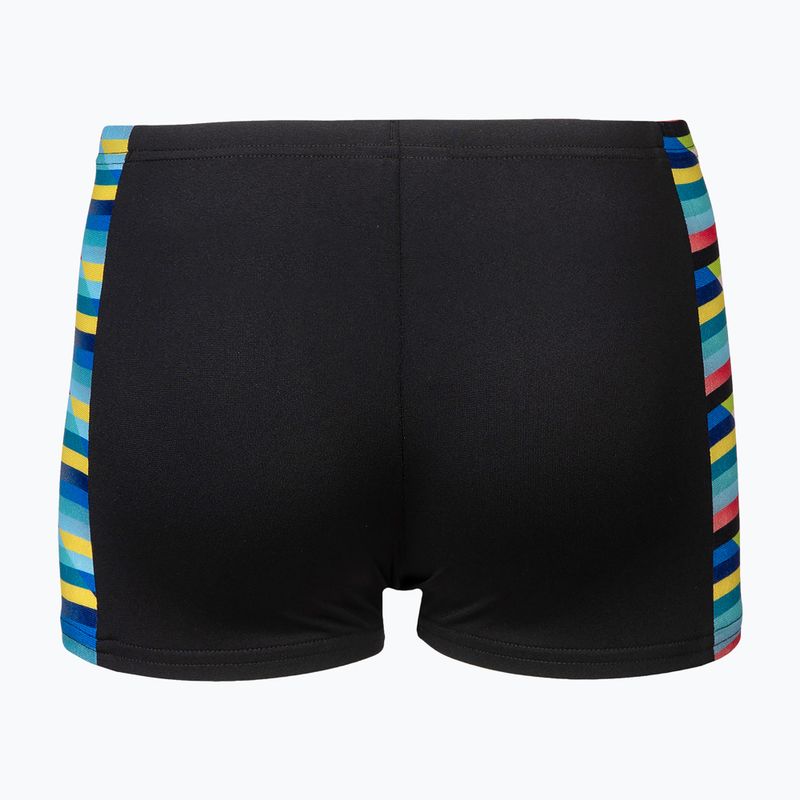 Pantaloncini da bagno da bambino arena Racing Stripe nero/nero multi 2