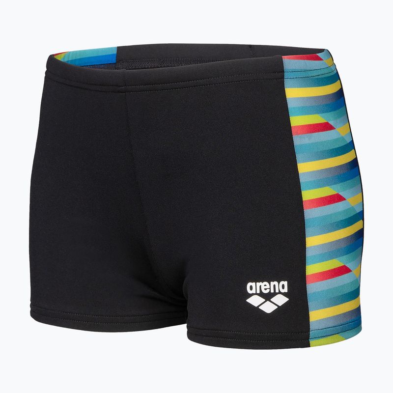Pantaloncini da bagno da bambino arena Racing Stripe nero/nero multi 3