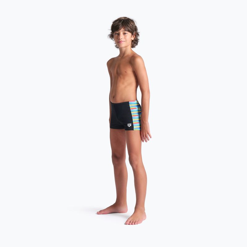 Pantaloncini da bagno da bambino arena Racing Stripe nero/nero multi 5