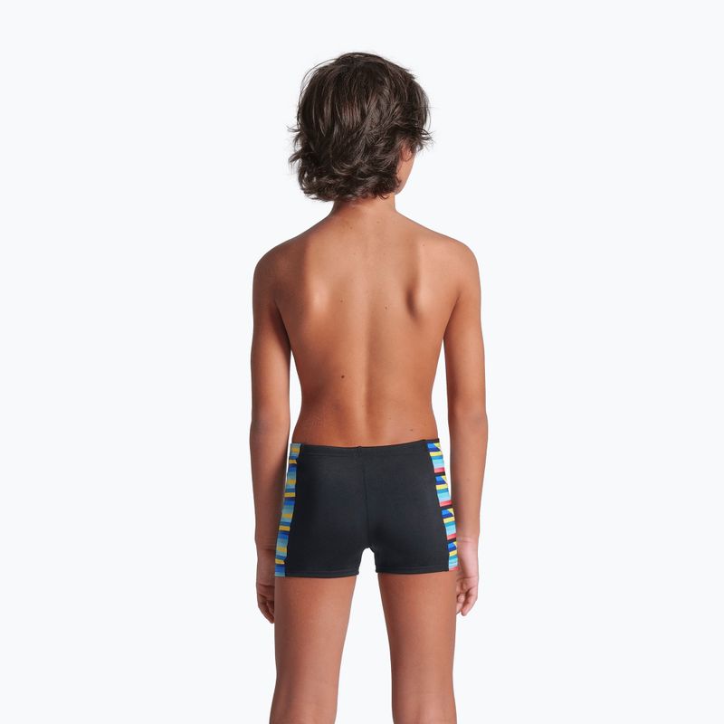 Pantaloncini da bagno da bambino arena Racing Stripe nero/nero multi 6