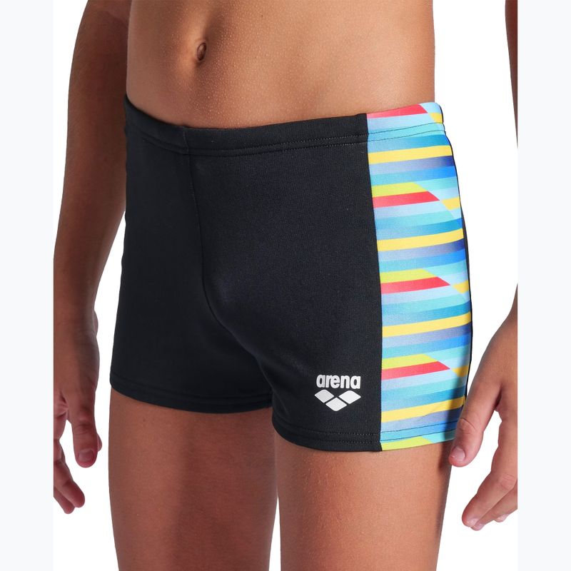 Pantaloncini da bagno da bambino arena Racing Stripe nero/nero multi 7