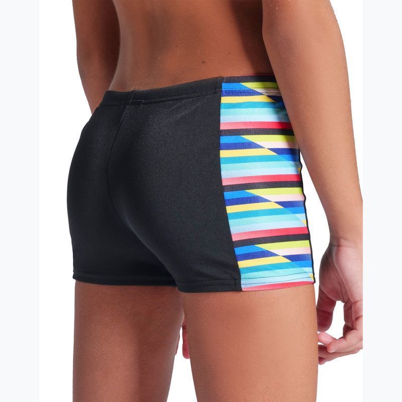 Pantaloncini da bagno da bambino arena Racing Stripe nero/nero multi 8