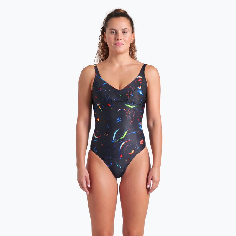 Costume intero donna arena Abyss U Back multi nero/nero 5