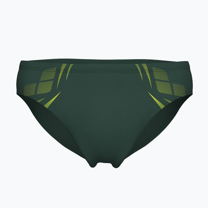 Slip da bagno arena Poseidonia da uomo salvia scura/bianco scuro