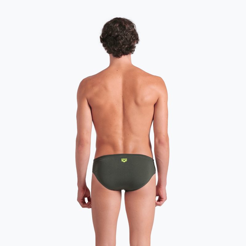 Slip da bagno arena Poseidonia da uomo salvia scura/bianco scuro 6