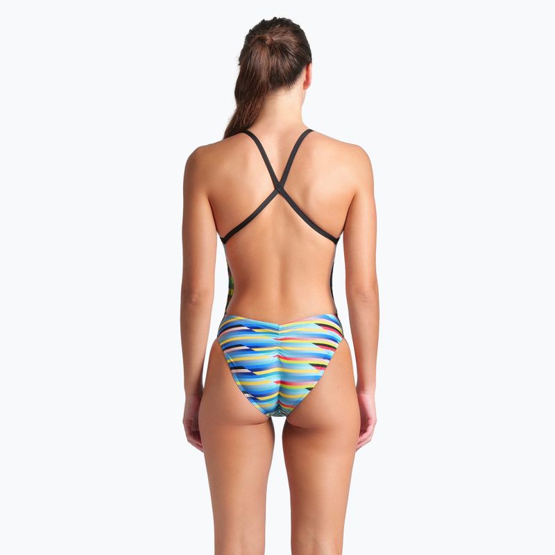 Costume intero donna arena Racing Stripe Xcriss Cross nero multi/nero 7