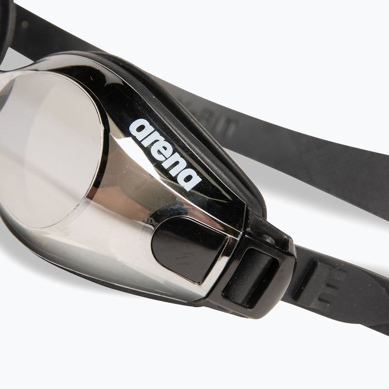 Occhiali da nuoto Arena Zoom X-Fit Mirror argento/nero/nero 6
