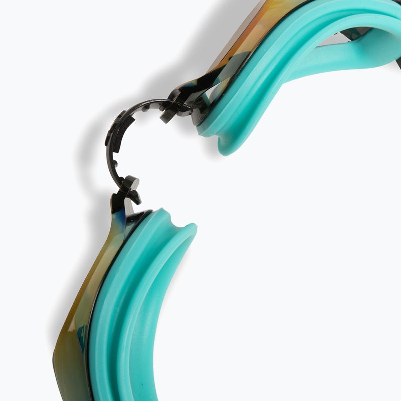 Occhiali da nuoto Arena Zoom X-Fit Mirror turchese/acqua/nero 6